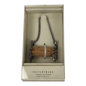 NIB Pottery Barn Decanter Cork Holder Wine Enthusiast